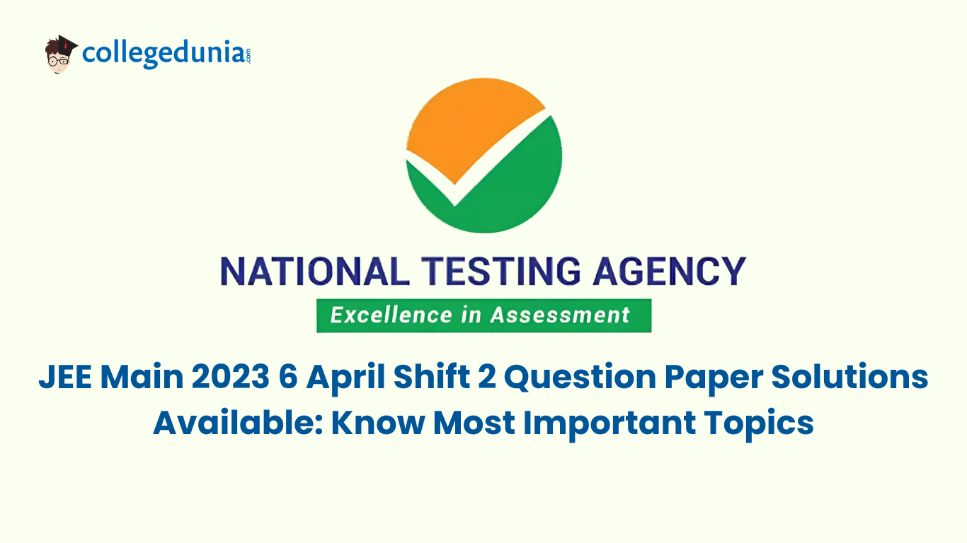 Banner image for JEE Main 2023 Mathematics Section A question paper solutions with National Testing Agency branding.