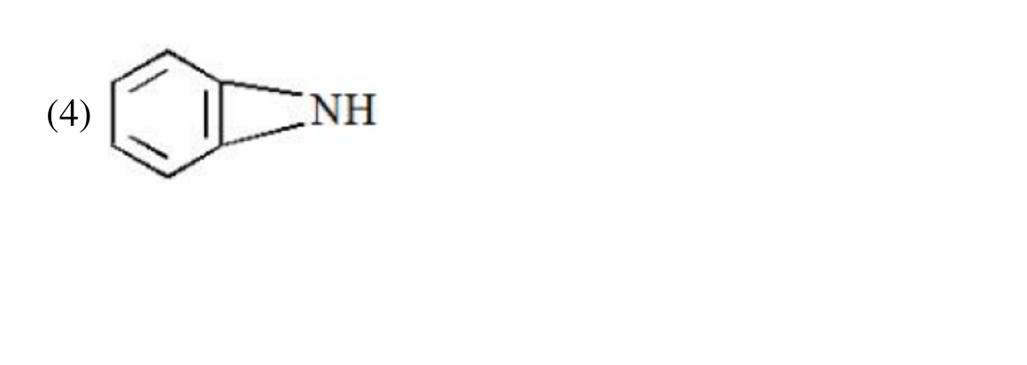 Option 4 shows a benzene ring fused to a three-membered ring containing one NH group.