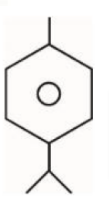 Benzene ring with methyl and isopropyl substituents only, without amino, hydroxyl, or thiol functional groups.
