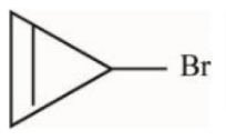 Cyclopropene-like three-membered ring structure bearing a bromine substituent attached to the right-side ring carbon.