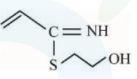Option D shows an imidothioate-like structure where sulfur is bonded to the two-carbon chain ending in hydroxyl.