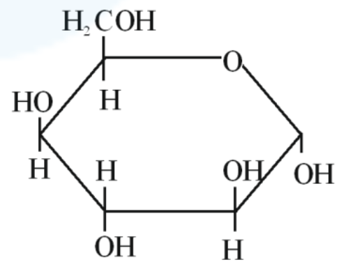 Third pyranose ring option showing a six-membered glucopyranose structure with substituent orientations as in option three.