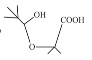 Option 4 structure showing a cyclic intermediate-like product with hydroxyl and carboxylic acid substituents attached to a five-membered ring.