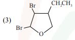 Five-membered oxygen-containing saturated ring with one bromine and one CH2CH3 substituent on adjacent carbons.