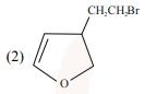 Five-membered oxygen-containing ring with one double bond and a CH2CH2Br side chain attached.