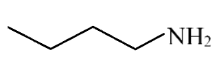 Branched primary amine structure with NH2 attached to a carbon chain and a methyl branch, representing sec-butylamine.