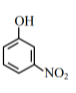 The highlighted answer image shows nitrophenol structure, a benzene ring with one OH group and one NO2 group.