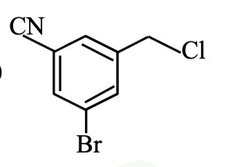 Option 4 product structure diagram is required to identify the substituted aromatic cyanide isomer, but no option image token was supplied.
