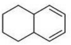 Fused bicyclic ring structure with two double bonds located in the right ring, representing an aromaticity-reduced naphthalene isomer.